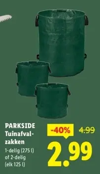 Aanbieding: Tuinafvalzakken