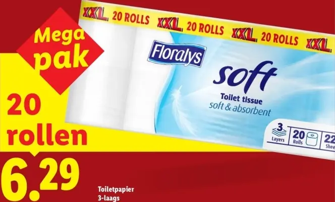 Aanbieding: Floralys Toiletpapier