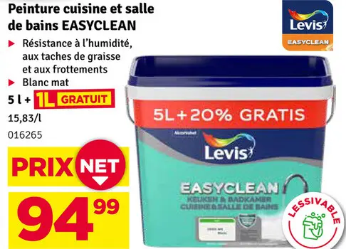 Offre: Peinture cuisine et salle de bains EASYCLEAN