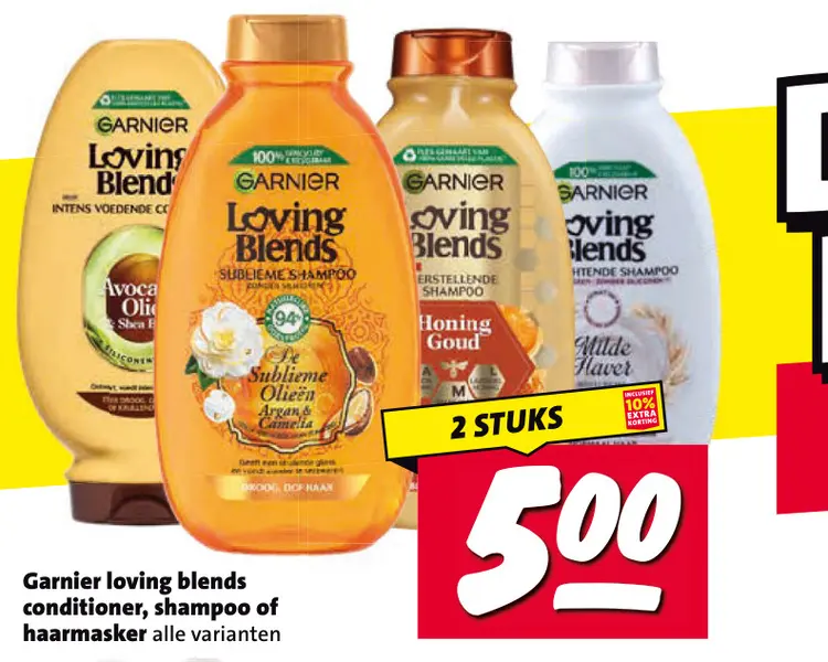 Aanbieding: Garnier loving blends conditioner, shampoo of haarmasker
