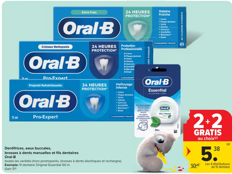 Offre: Dentifrices, eaux buccales, brosses à dents