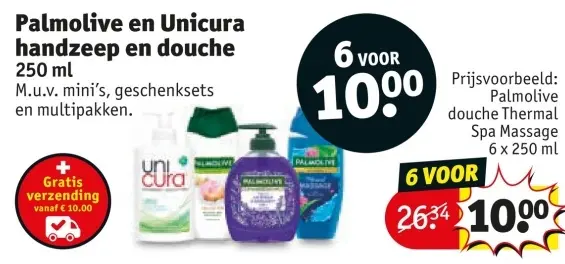 Aanbieding: Handzeep en douche