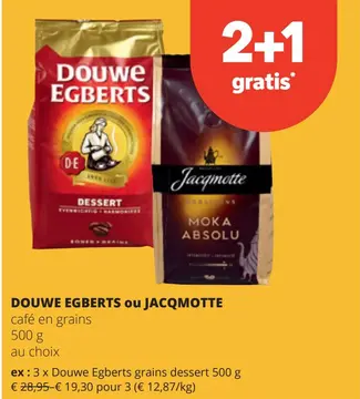 Offre: DOUWE EGBERTS ou JACQMOTTE