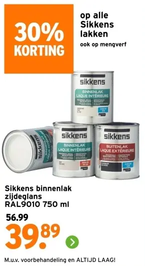 Aanbieding: Alle Sikkens lakken