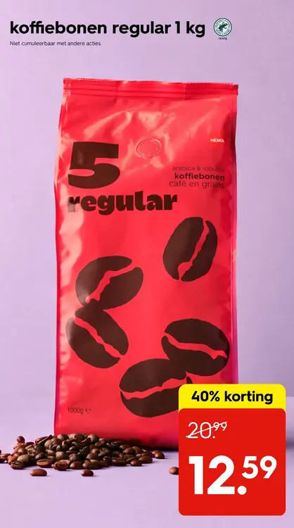 Promotie: Koffiebonen regular