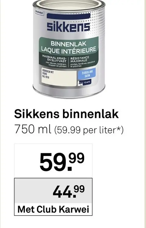 Aanbieding: Sikkens binnenlak