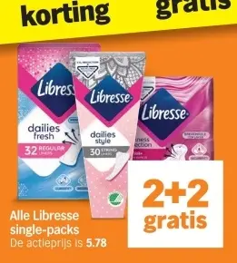Aanbieding: Alle Libresse single-packs