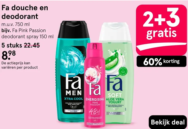 Aanbieding: FA Douche en deodorant