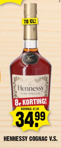 Aanbieding: Hennessy cognac v.s.