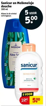 Aanbieding: Sanicur en Melkmeisje douche