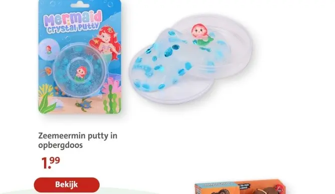 Aanbieding: Zeemeermin putty in opbergdoos