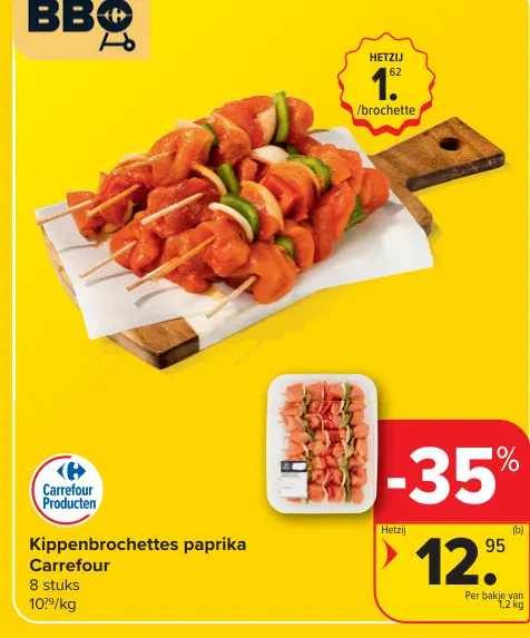 Promotie: Kippenbrochettes paprika