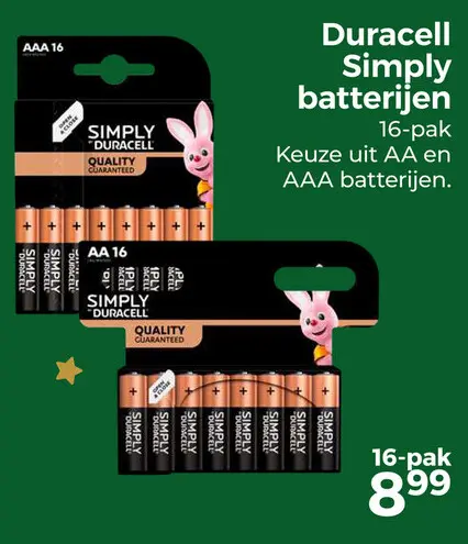 Aanbieding: Duracell Simply batterijen