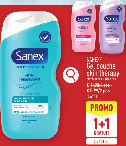 Offre: Gel douche skin therapy