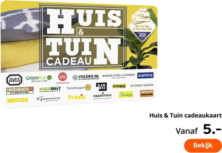 Aanbieding: Huis & Tuin Cadeaukaart