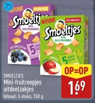Aanbieding: Mini-fruitreepjes uitdeelzakjes