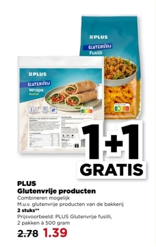 Aanbieding: PLUS Glutenvrije fusilli