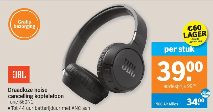 Aanbieding: Draadloze noise cancelling koptelefoon