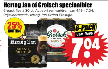 Aanbieding: Hertog Jan of Grolsch speciaalbier