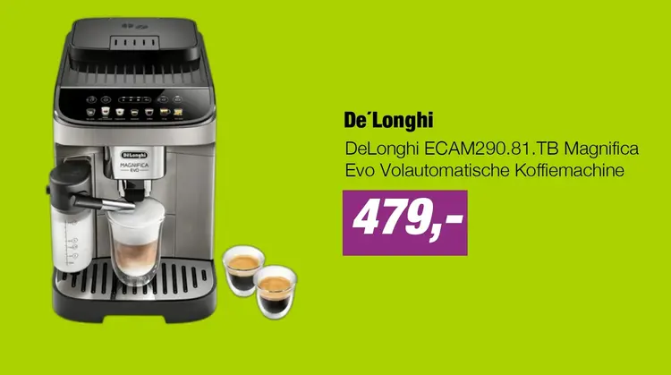 Aanbieding: DeLonghi ECAM290.81.TB Magnifica Evo Volautomatische Koffiemachine