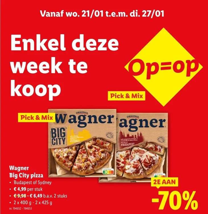 Promotie: Big City pizza