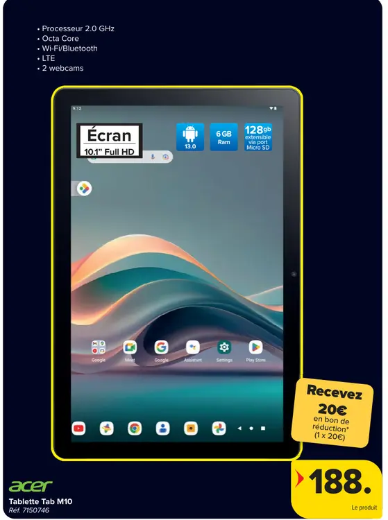 Offre: Tablette Tab M10