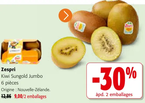 Offre: Kiwi Sungold Jumbo