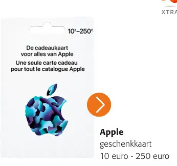 Promotie: Apple geschenkkaart