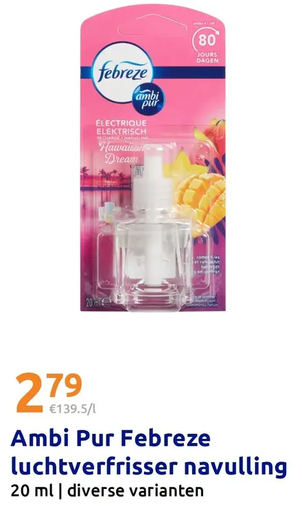 Promotie: Ambi Pur Febreze luchtverfrisser navulling