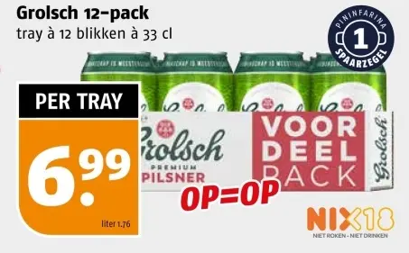Aanbieding: Grolsch 12-pack