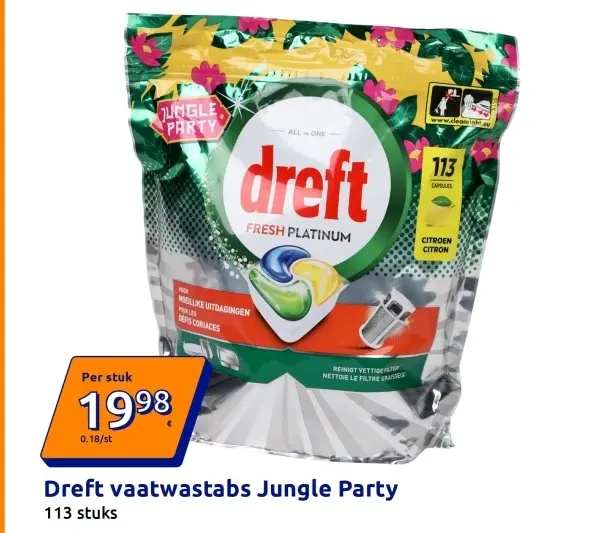 Promotie: Dreft vaatwastabs Jungle Party