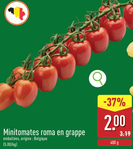 Offre: Minitomates roma en grappe