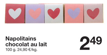 Offre: Napolitains chocolate au lait