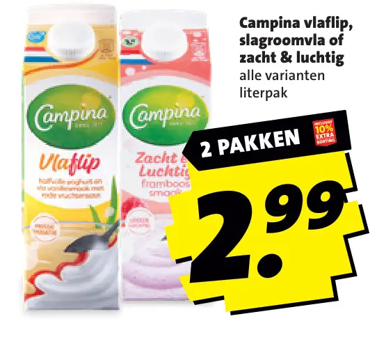 Aanbieding: vlaflip, slagroomvla of zacht & luchtig