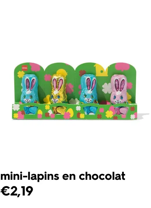 Offre: mini-lapins en chocolat