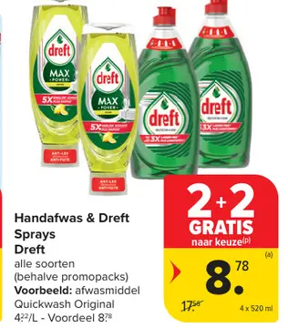 Aanbieding: Handafwas & Dreft Sprays Dreft Quickwash Orig