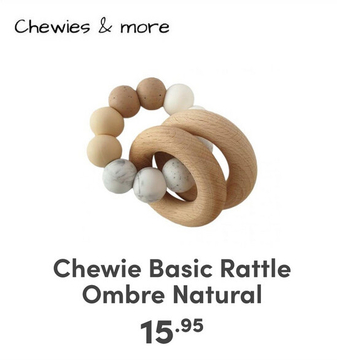 Aanbieding: Chewie Basic Rattle Ombre Natural