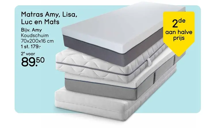 Promotie: Matras Amy, Lisa, Luc en Mats