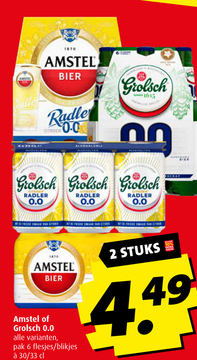 Aanbieding: Amstel of Grolsch