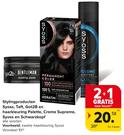 Promotie: Stylingproducten en haarkleuring