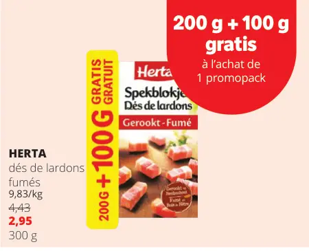 Offre: Dés de lardons fumés