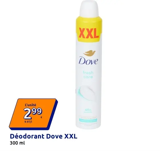 Offre: Déodorant Dove XXL