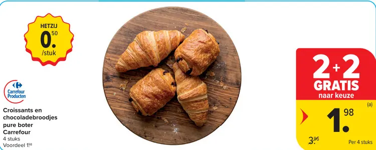 Promotie: Croissants en chocoladebroodjes pure boter