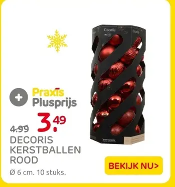 Aanbieding: Kerstballen rood