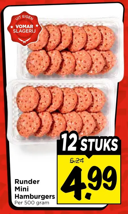 Aanbieding: Runder mini hamburgers