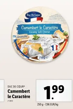 Offre: Camembert le Caractère