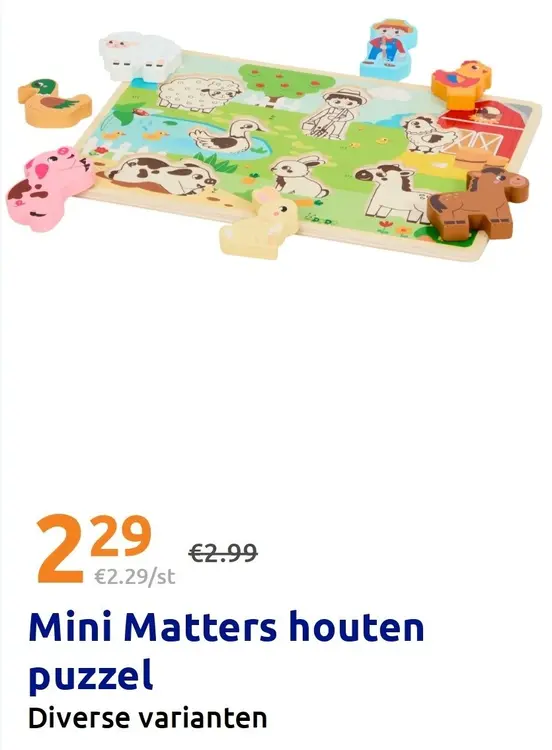 Promotie: Mini Matters Houten puzzel