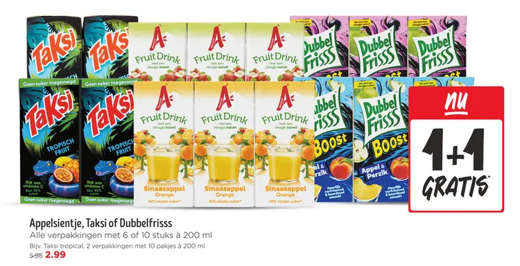 Aanbieding: Appelsientje, Taksi of Dubbelfrisss