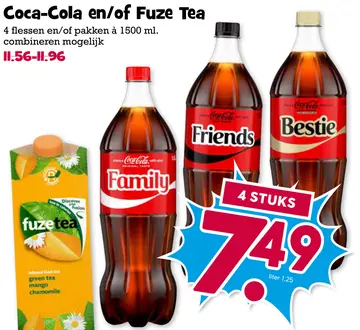 Aanbieding: Coca-Cola en/of Fuze Tea