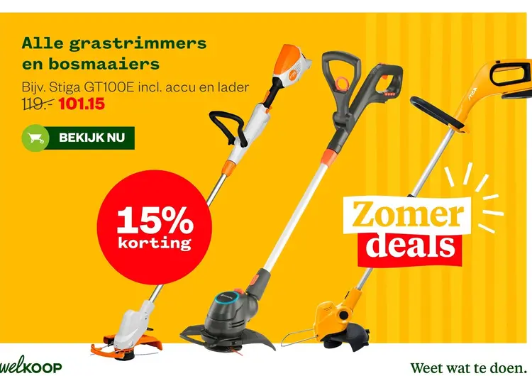 Aanbieding: grastrimmers en bosmaaiers